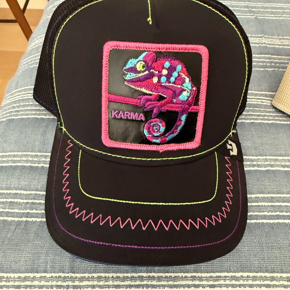 Goorin Bros Black and Pink Chameleon Hat